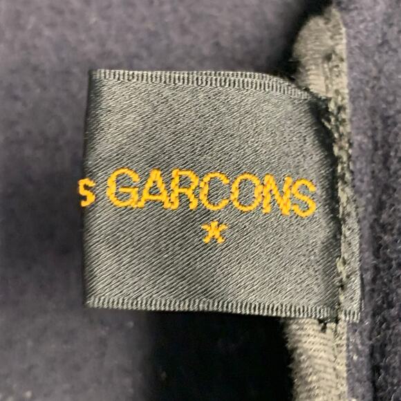 M Navy Wool Blend Unstructured Shawl Collar Open Front Jacket - Picture 5 of 7